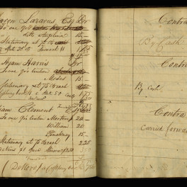 Isaac Harby’s academy cash book, 1819-1820
